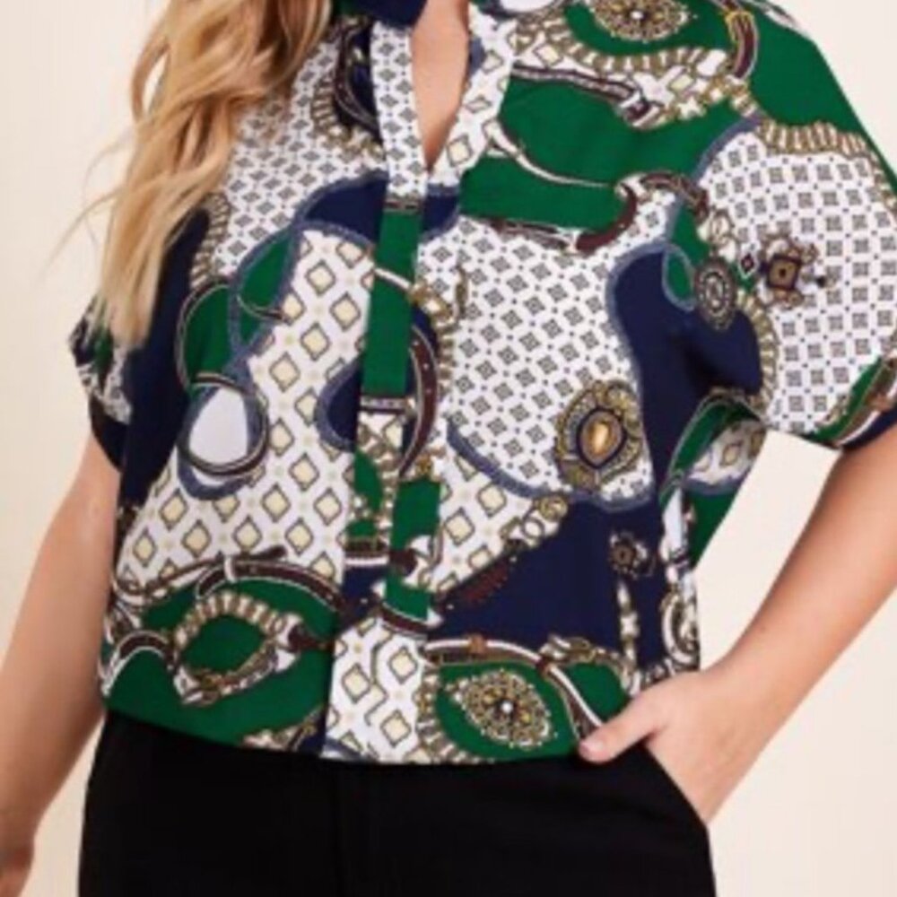WOMENS CHAIN BLOUSE SIZE 3X